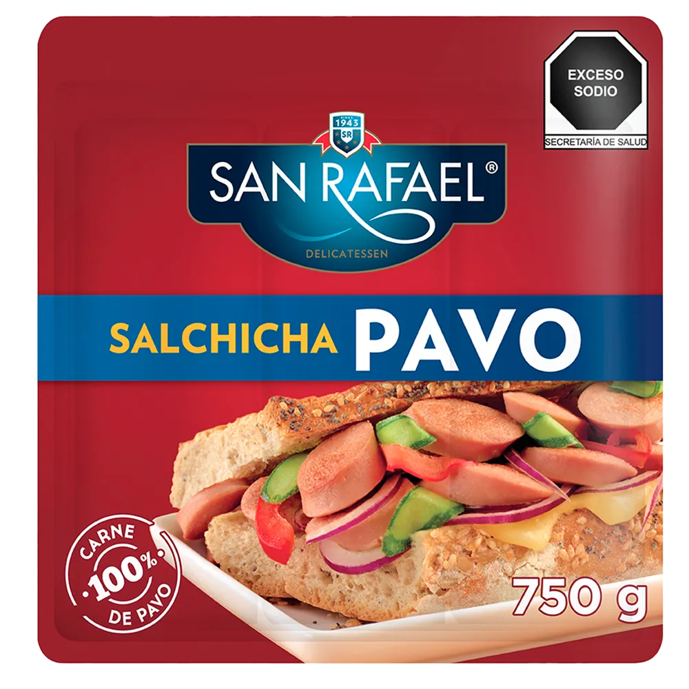 Salchicha De Pavo San Rafael 750 Gr