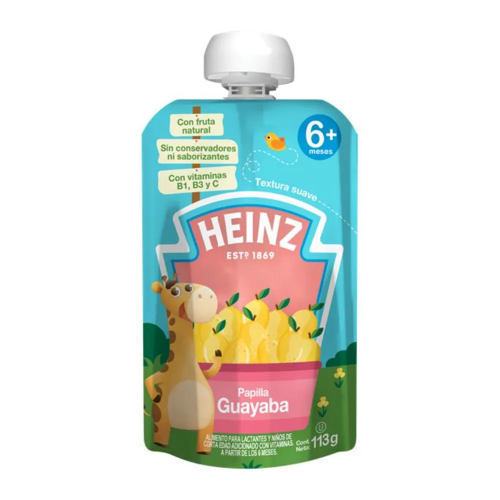 Papilla Segunda Etapa Pouch Guayaba Heinz 113 g