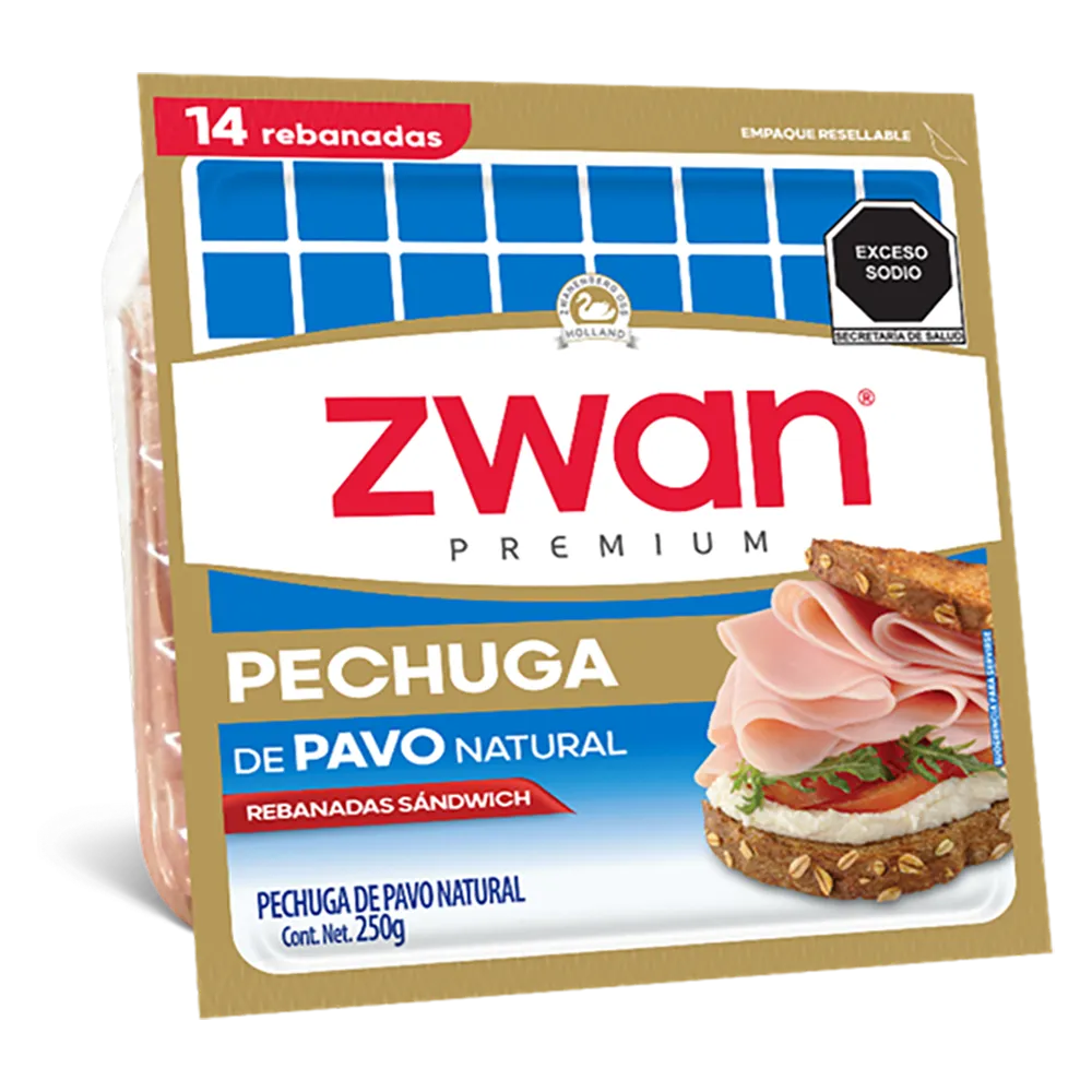 Jamon Pechuga De Pavo Virginia Zwan 250 Gr