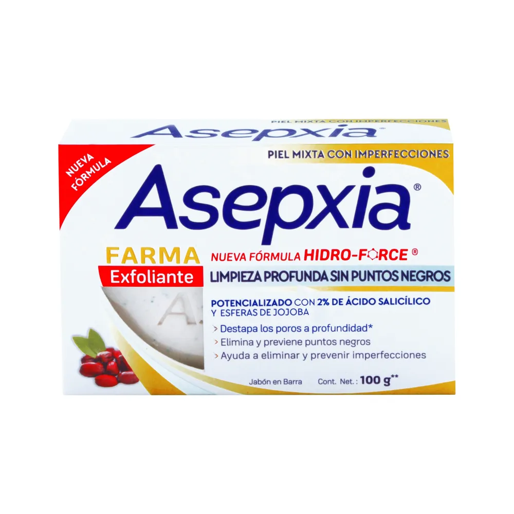Asepxia Jabon Exfoliante Extremo Genommalab 100 g