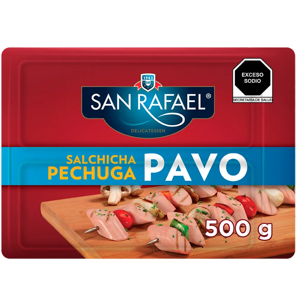 Salchicha Pechuga De Pavo San Rafael 500 Gr