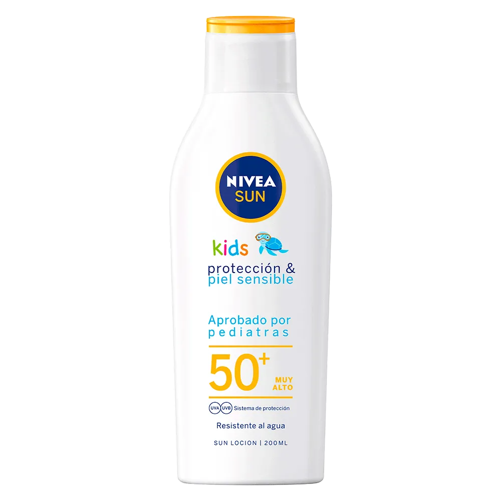 Protector Solar Kids Fps50 Piel Sensible Nivea Sun 200 Ml