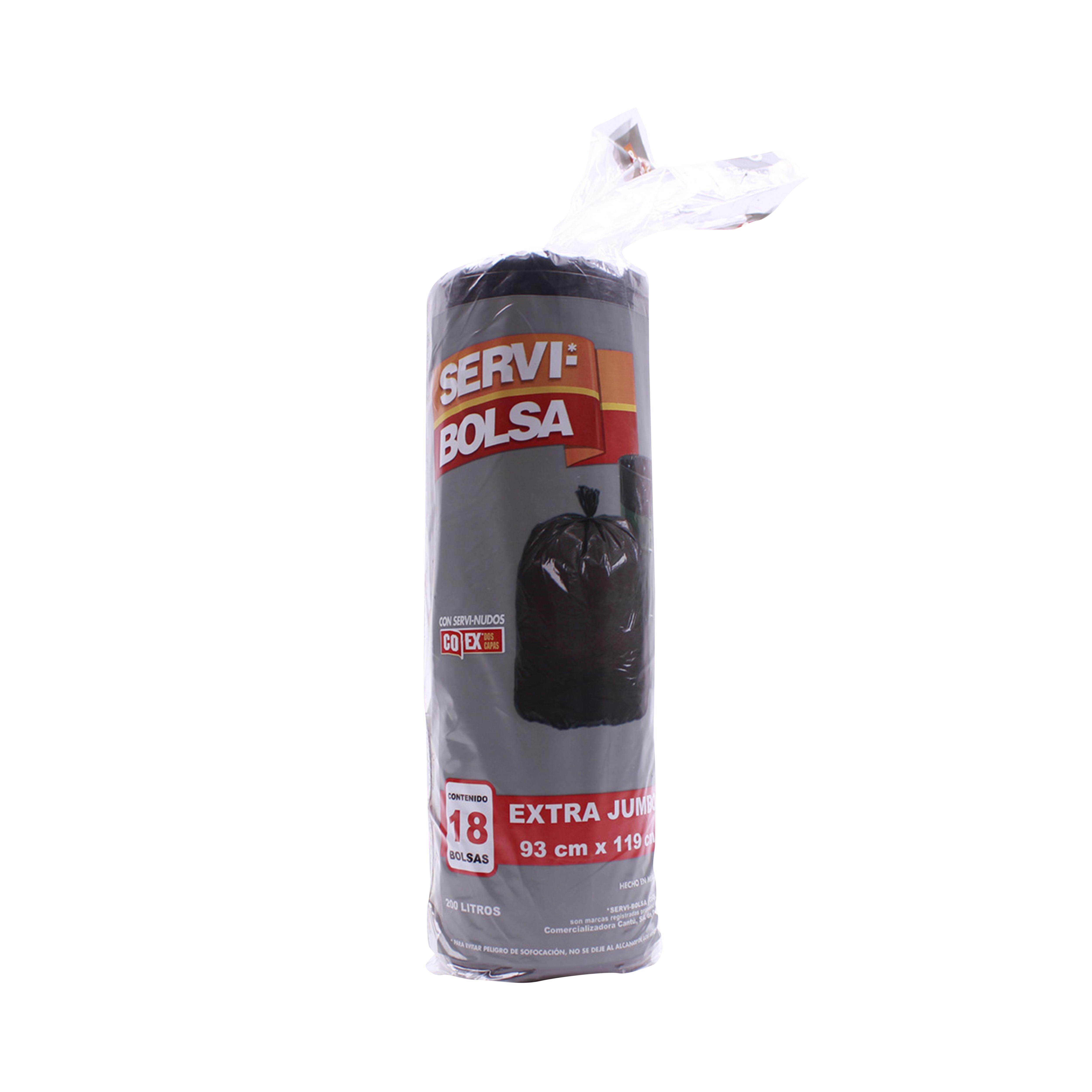 Bolsa Para Basura Rollo Ej 93X119 Servi-Bolsa 18 Pza