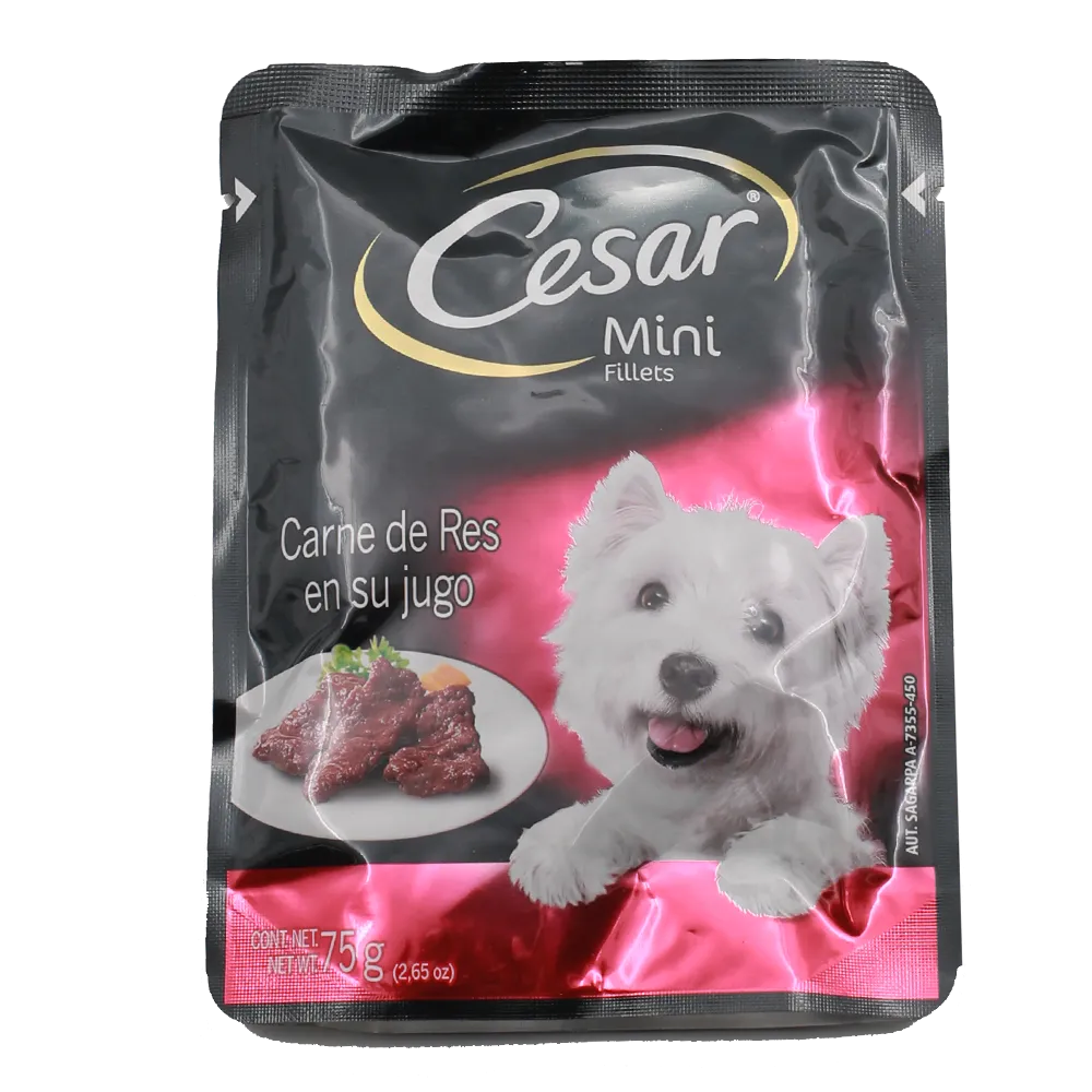 Alimento Humedo Para Perro Pouch Res Cesar 75 g