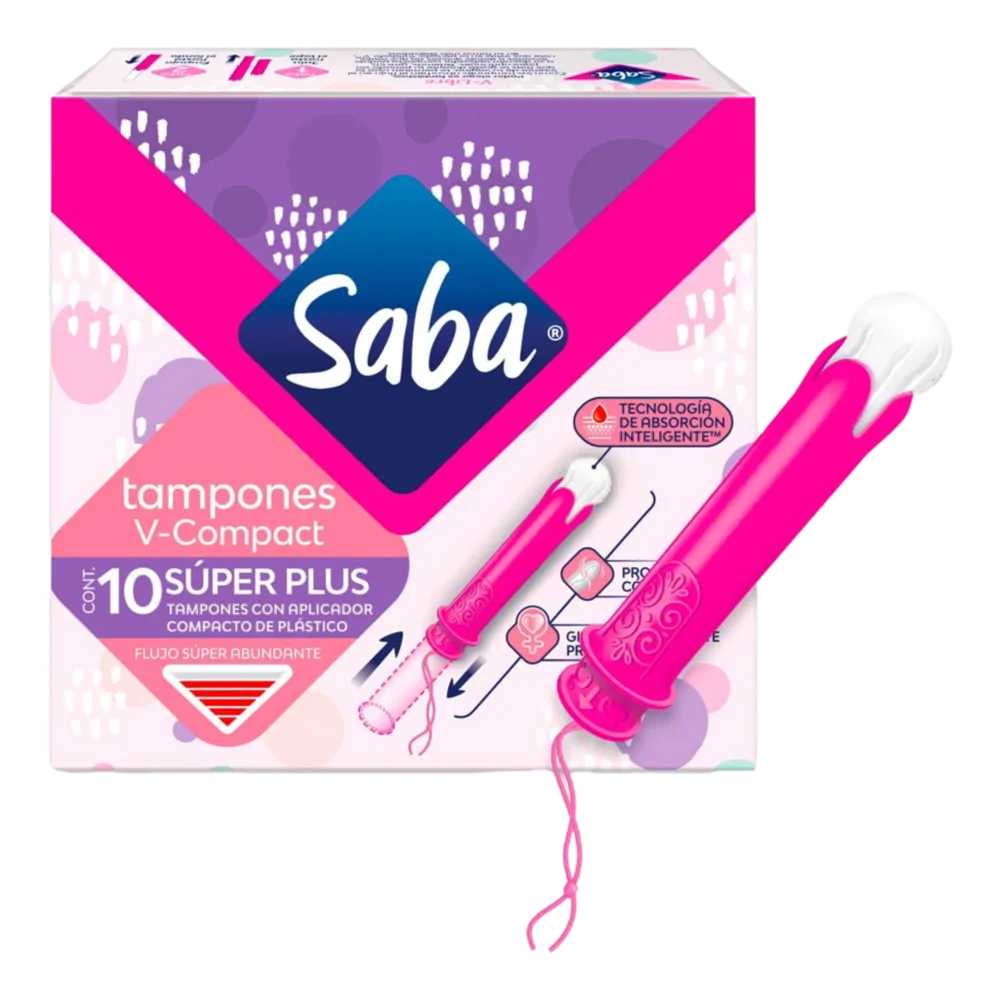 Tampones Super Plus Compacto Saba 10 Pza