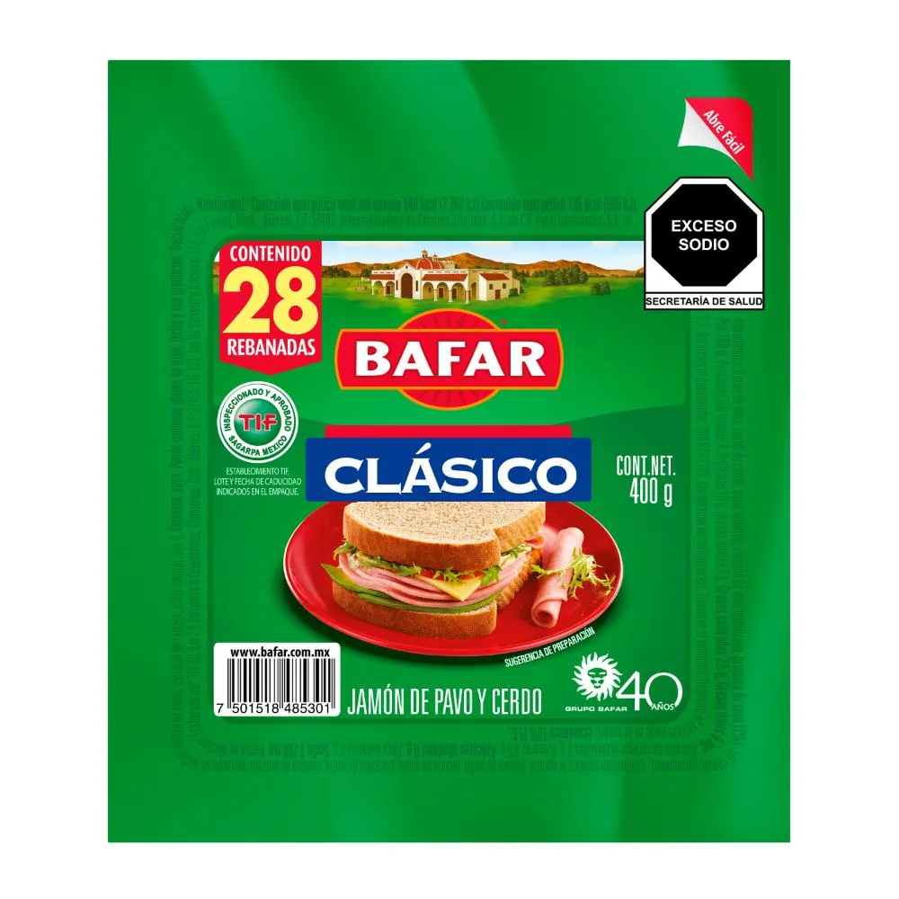 Jamón clásico Bafar 400g
