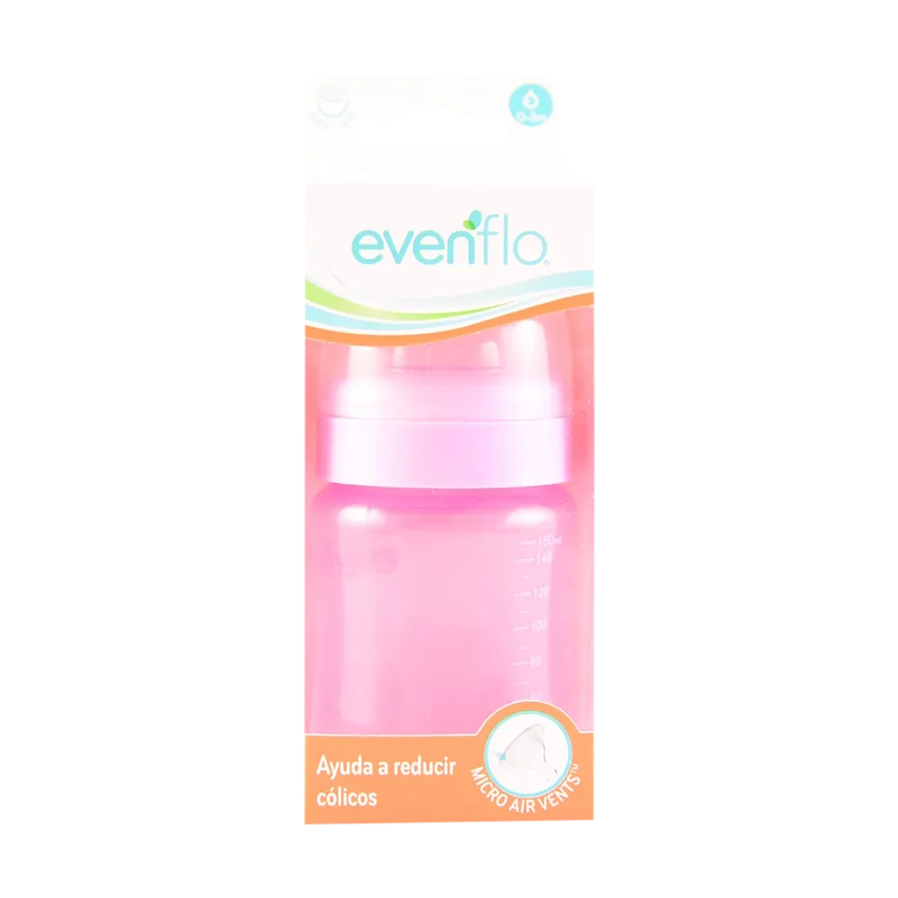 Biberon Cuello Ancho 0 A 3 Meses Evenflo 5 oz