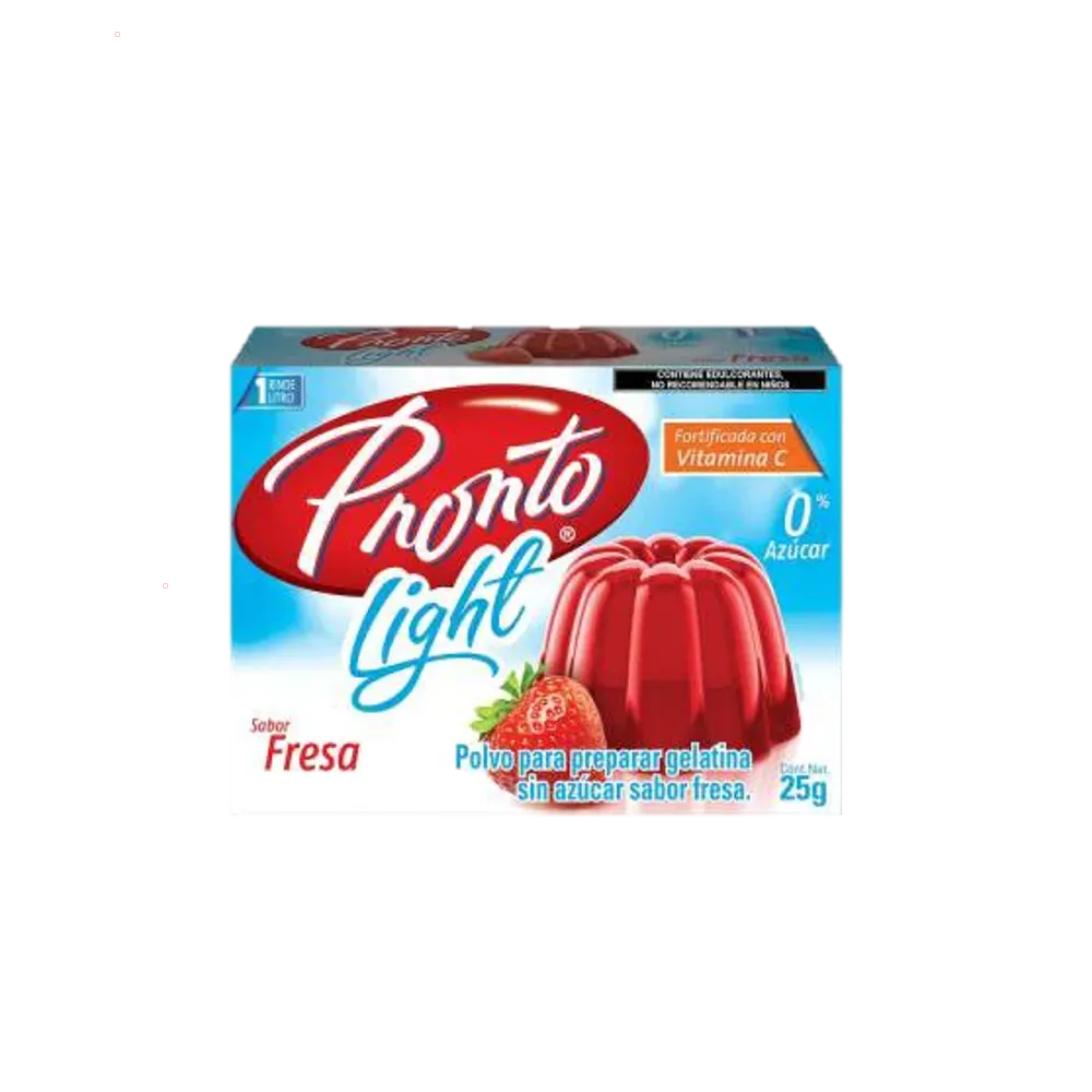 Gelatina Light sabor fresa Pronto 26 g