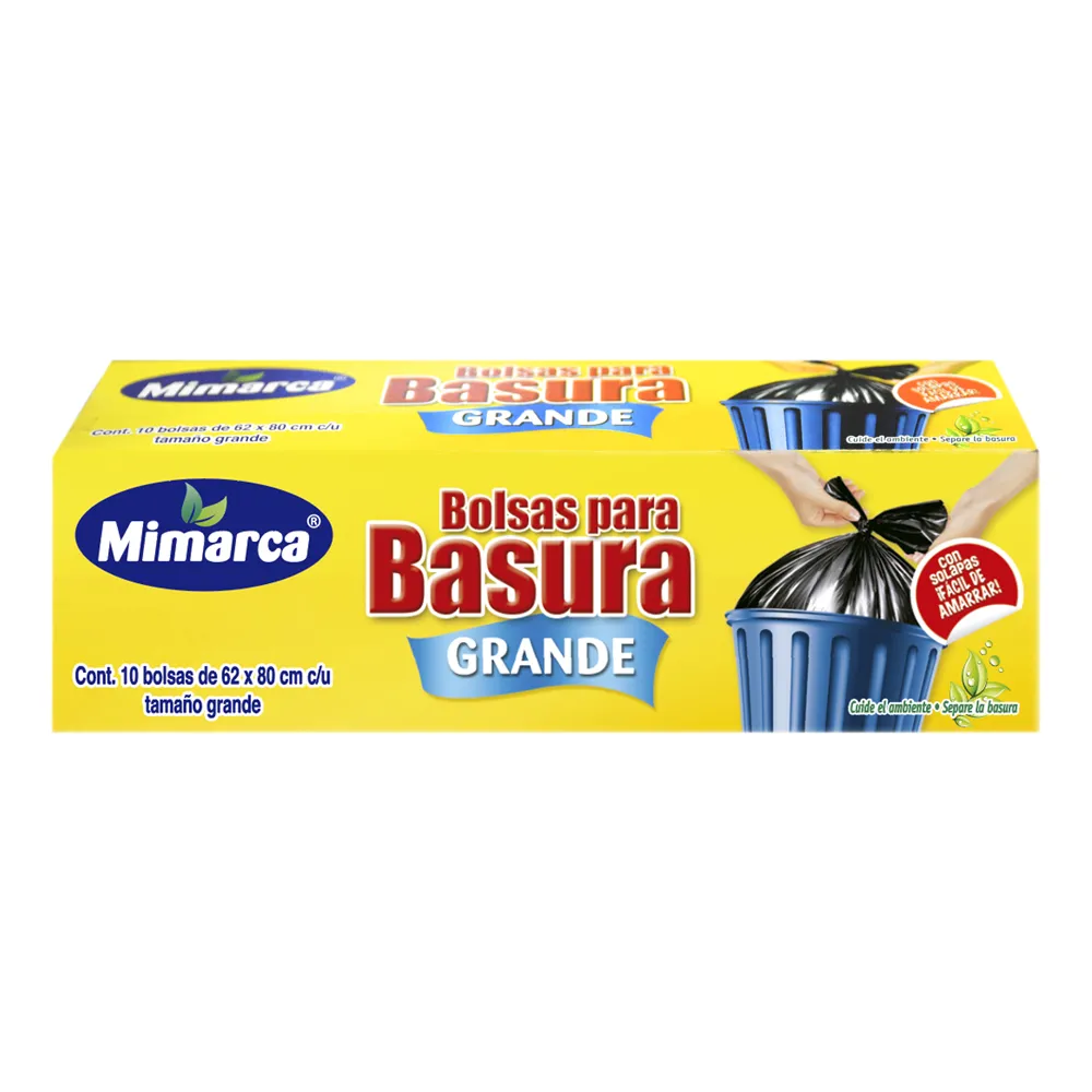Bolsa Para Basura Nudo Facil G 62X80 Mimarca 10 Pza