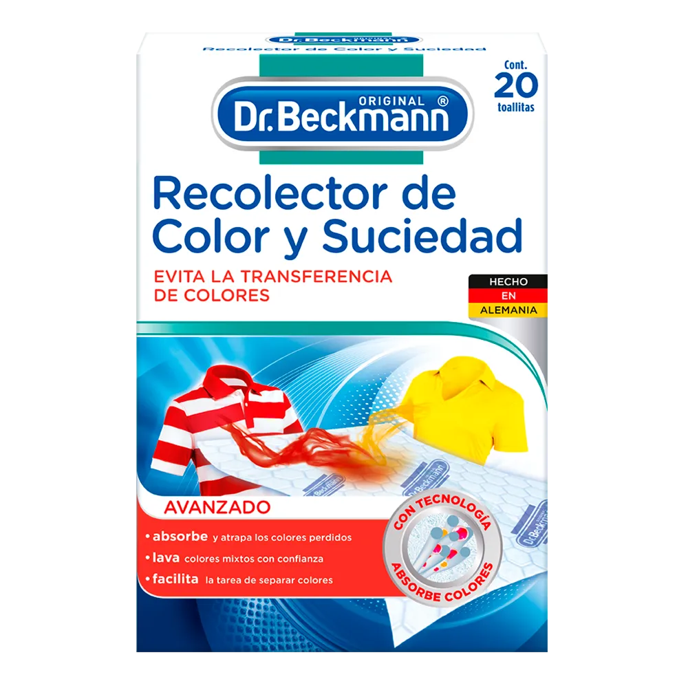 Toallitas Recolector De Color Y Suciedad Dr Beckmann 20 hojas