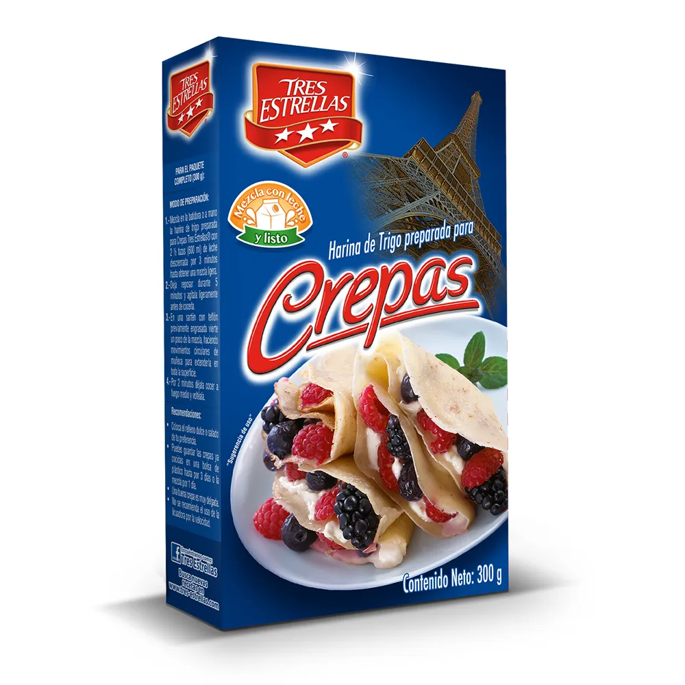 Harina Para Crepas Tres Estrellas 300 Gr