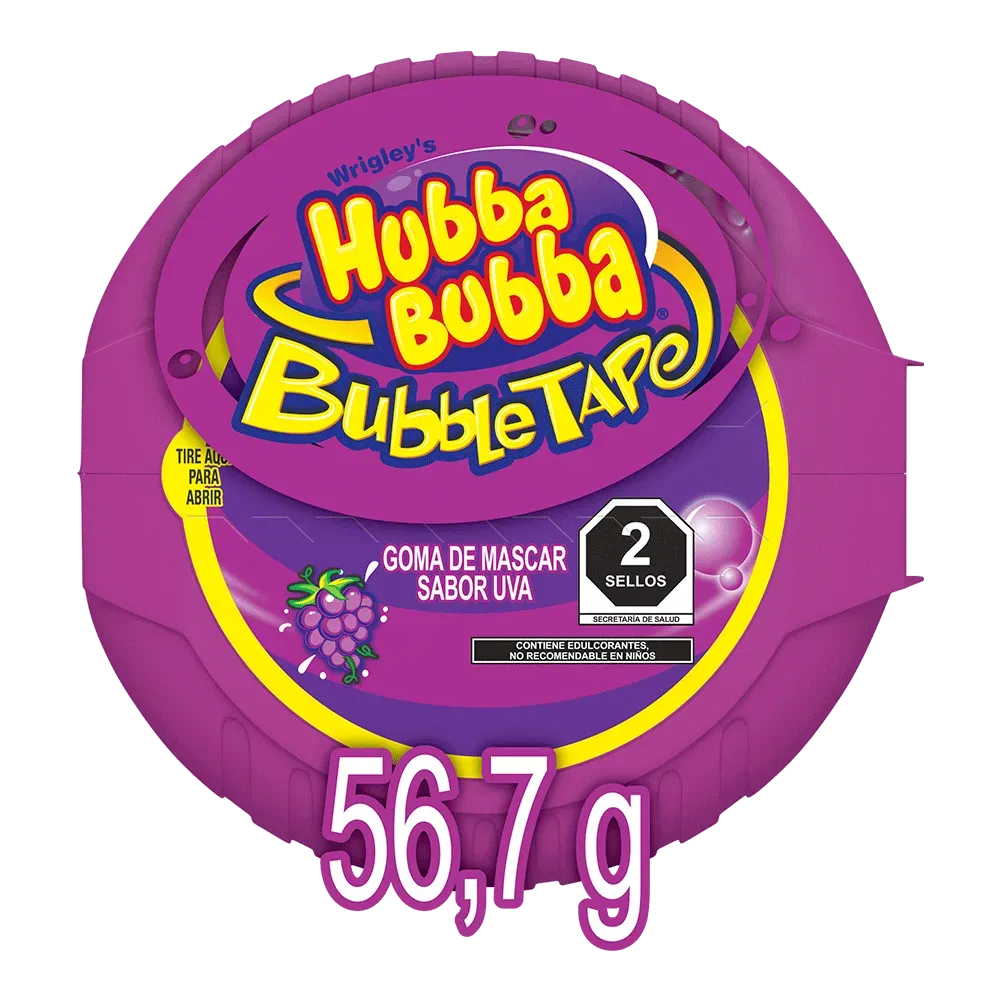 Goma De Mascar Uva Hubba Bubba 56.7 g