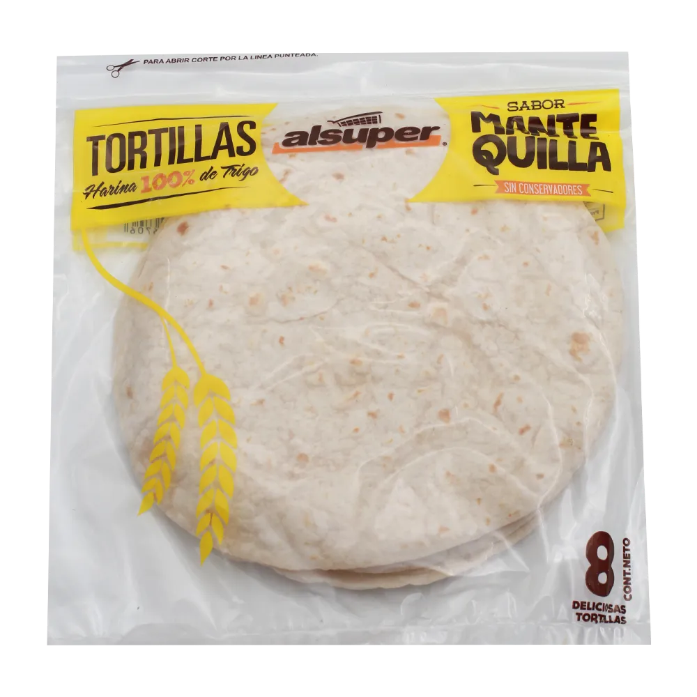 Tortilla De Harina 8 Pzas Mantequilla Alsuper 1 Bolsa