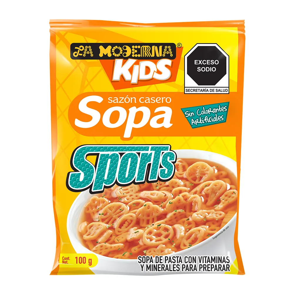 Pasta Para Sopa Kids Figuras Sport La Moderna 100 g