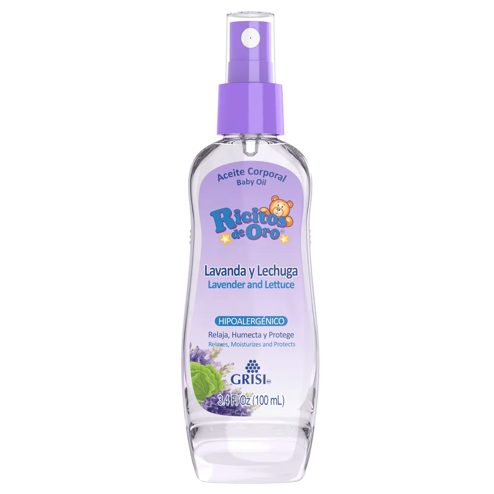 Aceite Corporal Bebe Lavanda Y Lechuga Ricitos De Oro 100 Ml
