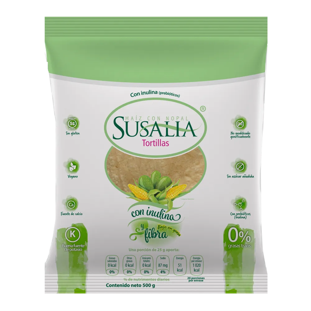 Tortilla De Maiz Con Nopal Susalia 500 g