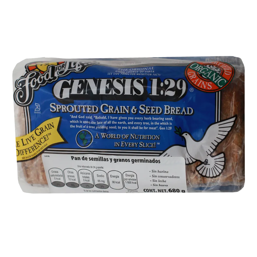 Pan De Cereales Germinados Y Semillas Genesis Ezekiel 680 g