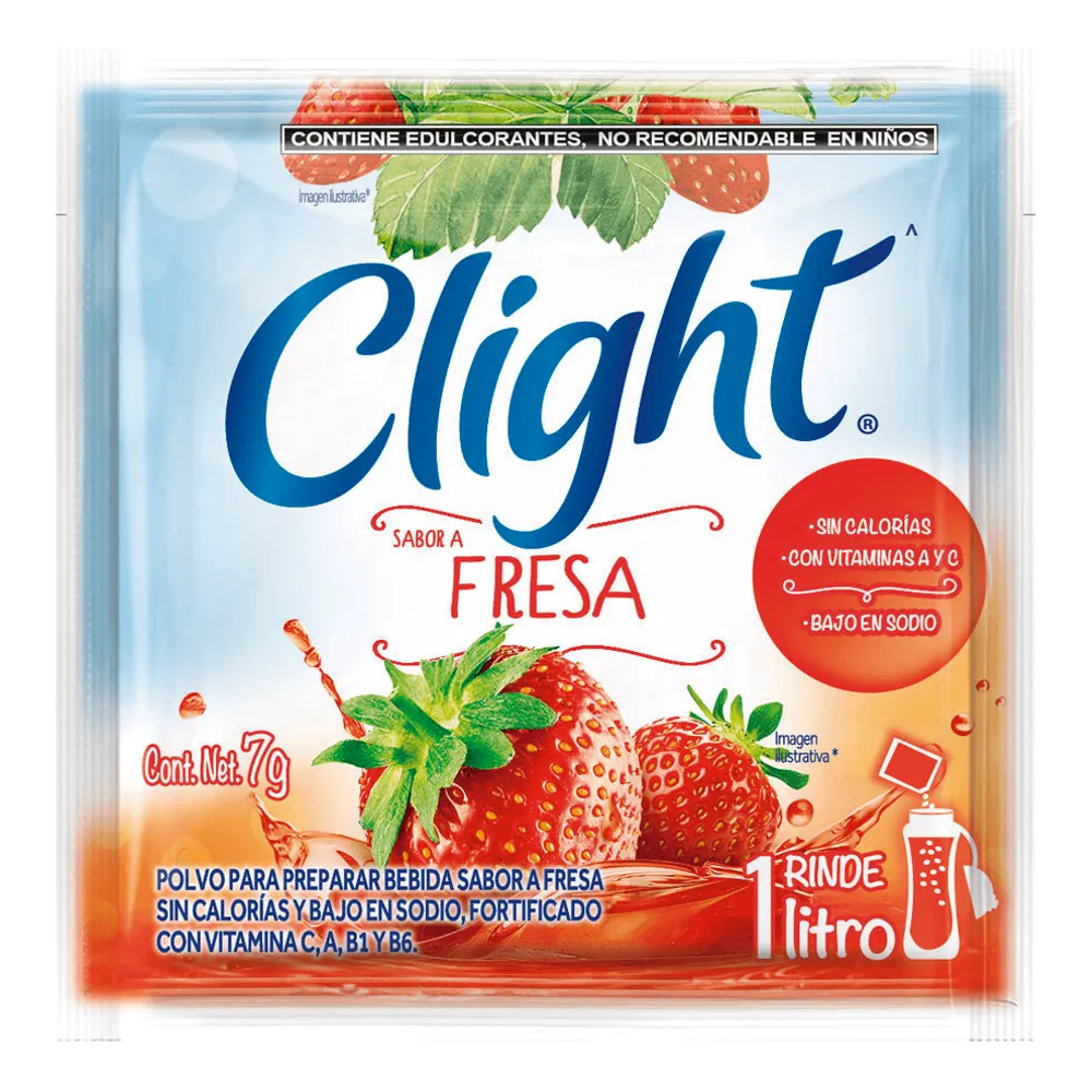 Bebida En Polvo Fresa Clight 7 g