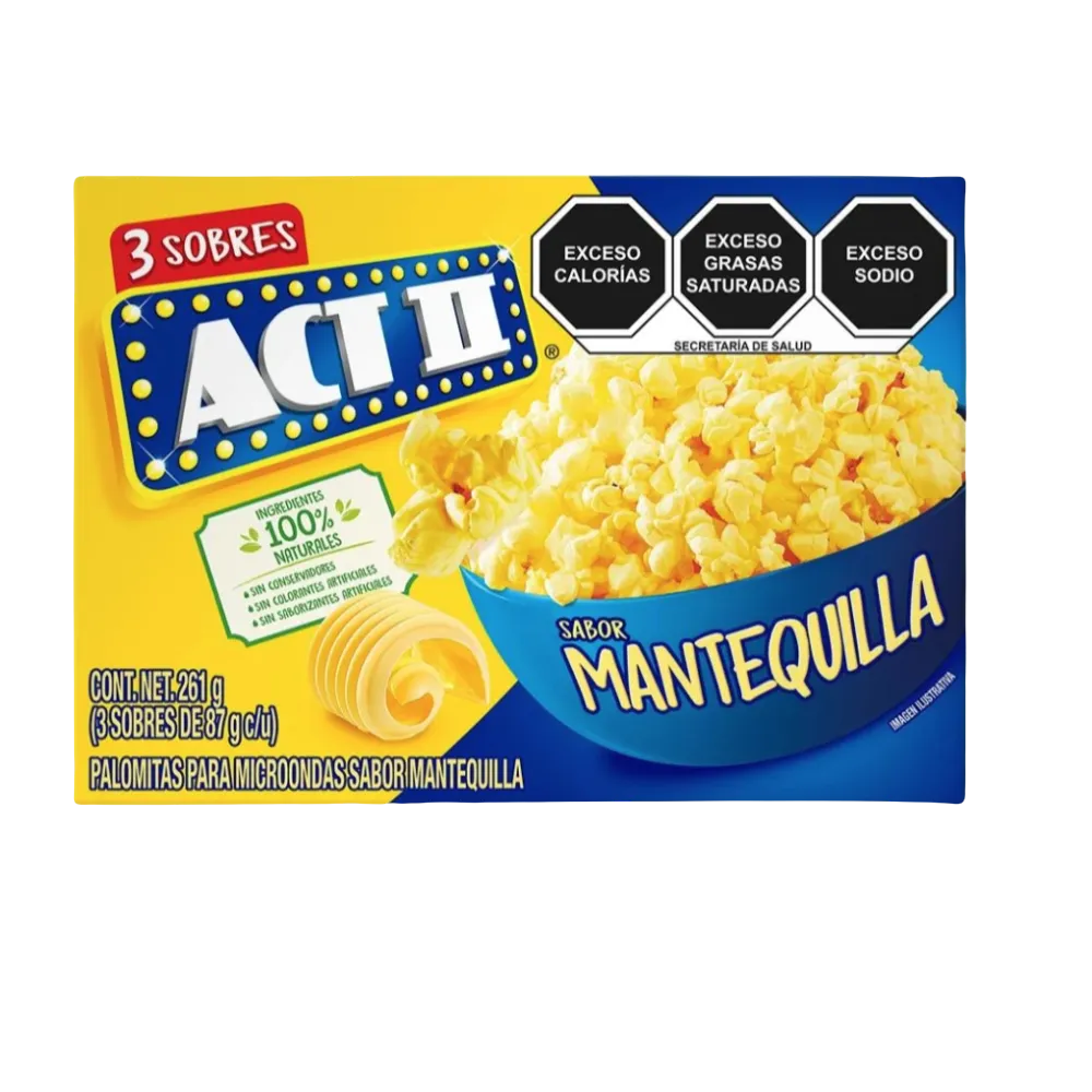 Palomitas 3 Pack Mantequilla Act Ii 90 g
