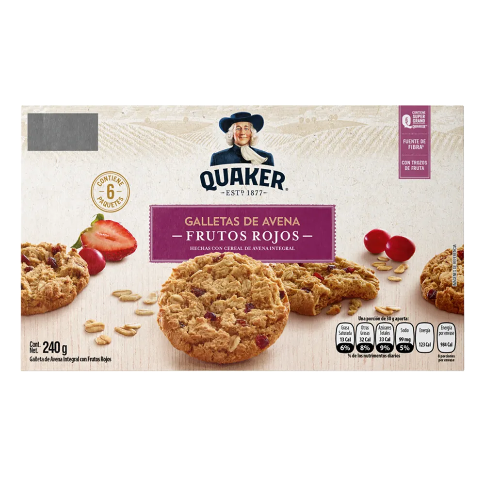 Galleta De Avena Frutos Rojos Quaker 240 g