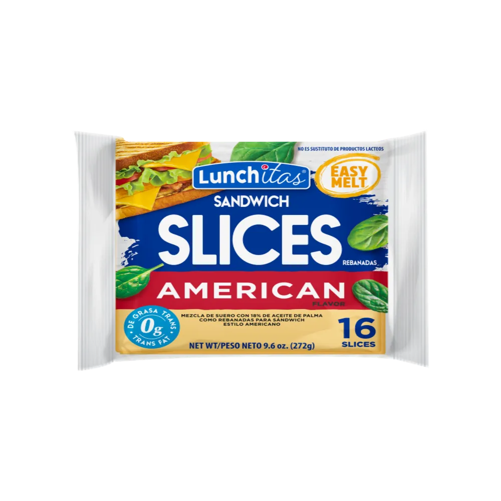Queso Amarillo Rebanado Tipo Americano Lunchitas 272 g