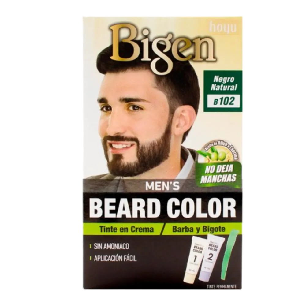 Tinte Barba Bigote Negro Bigen 1 Pza