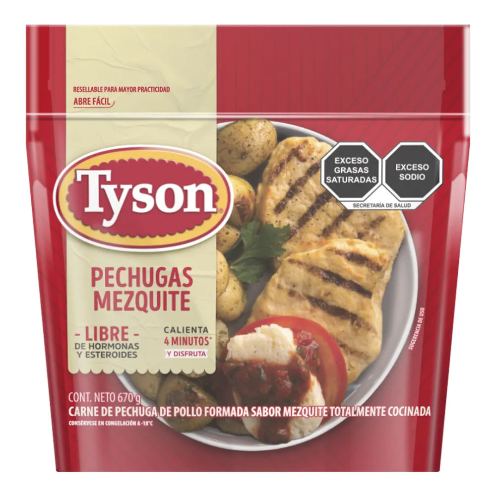 Pechugas Mezquite Tyson 670 g