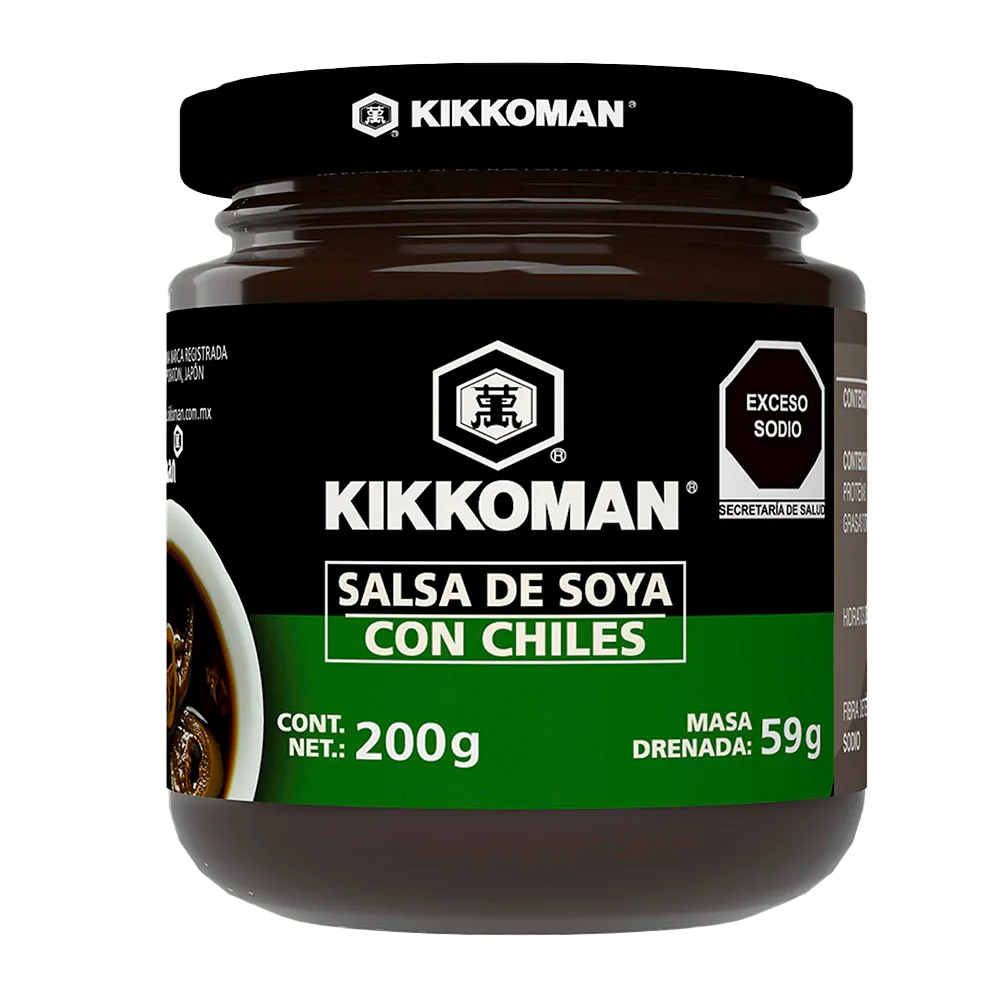 Salsa De Soya Con Chiles Kikkoman 200 Gr