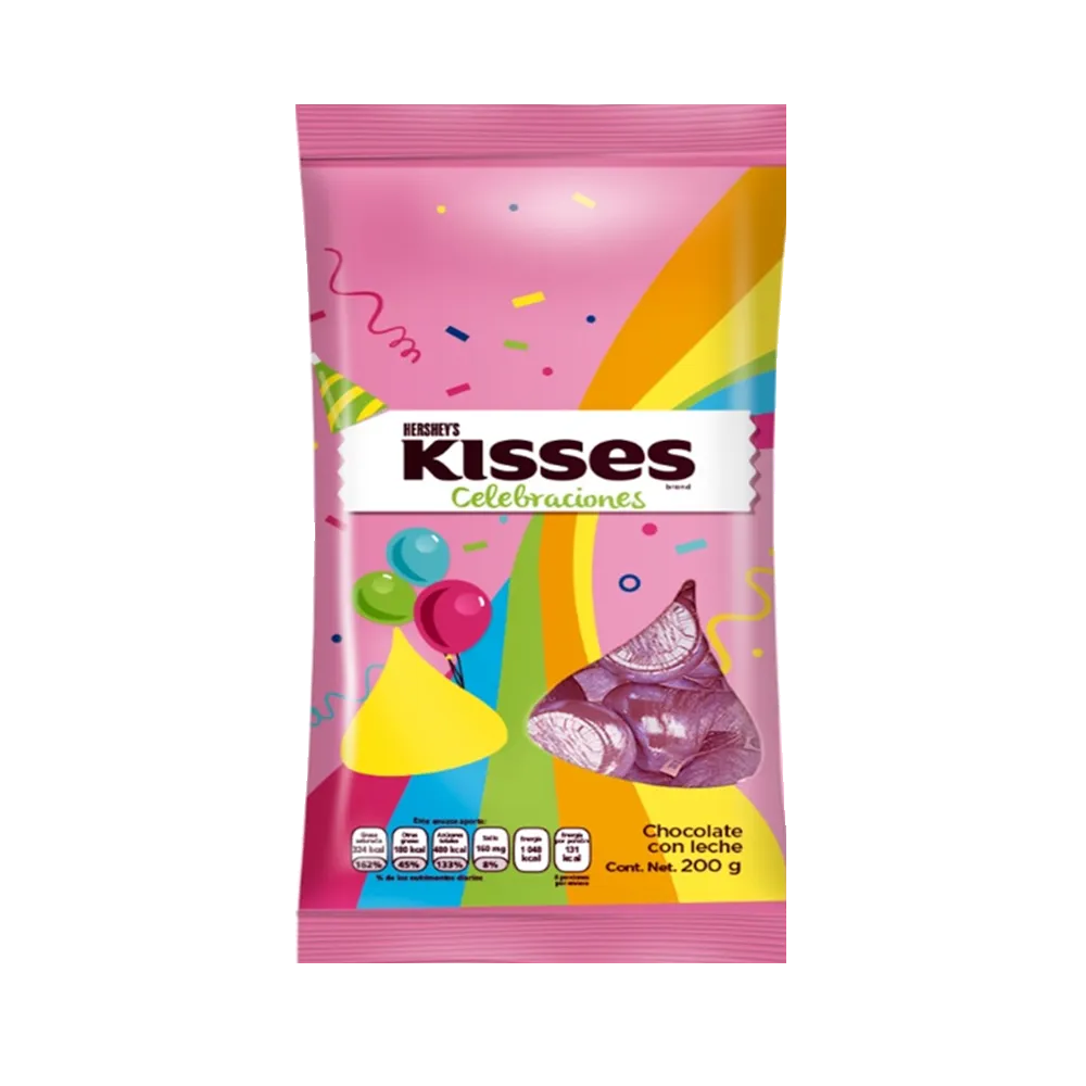 Chocolate Bolsa Rosa Kisses 190 g