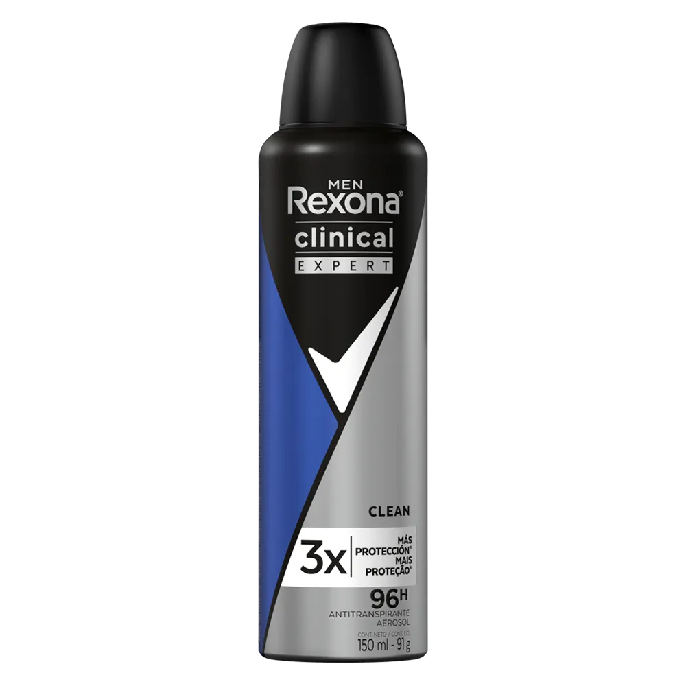Antitranspirante Clinical Aerosol Clean Rexona Men 150 Ml