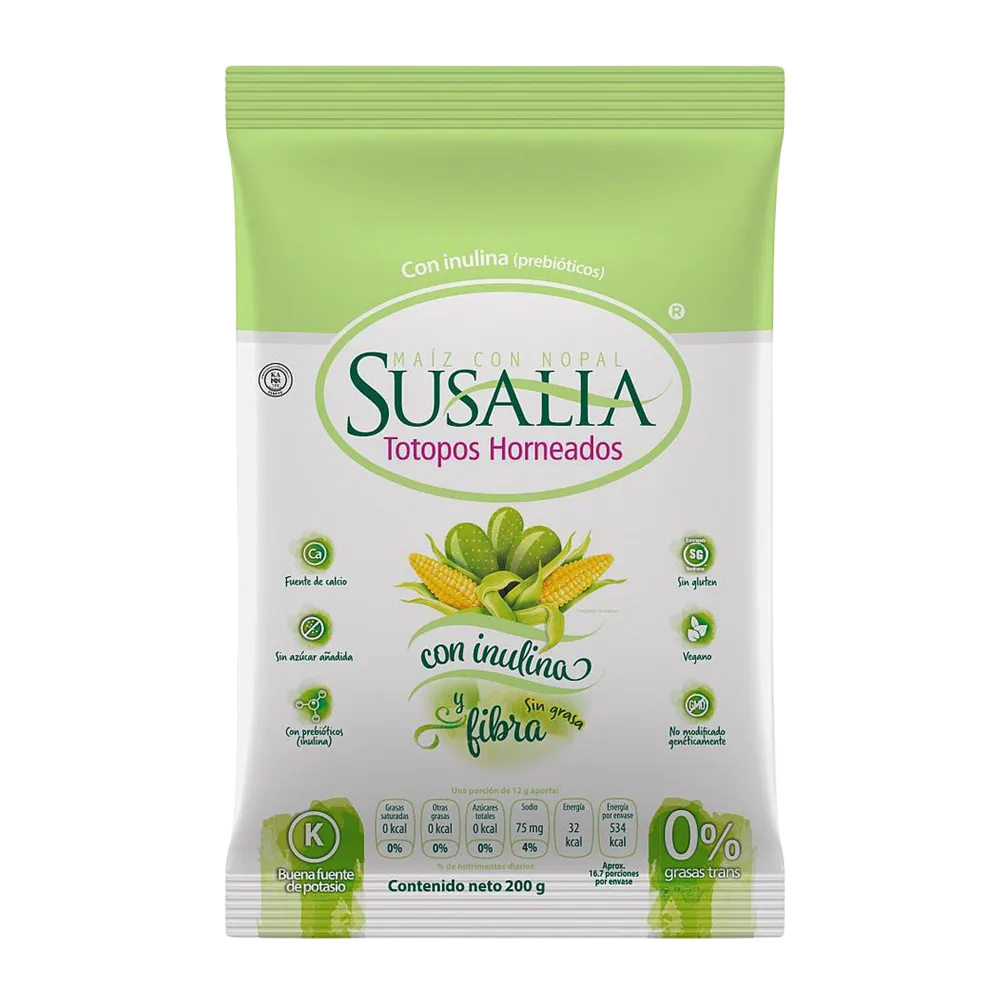 Totopos Horneados Maiz Con Nopal Sin Gluten Susalia 200 g