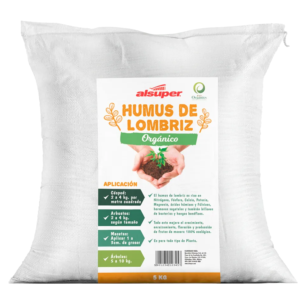 Humus De Lombriz Solido 5 Kg Alsuper 5 Kg
