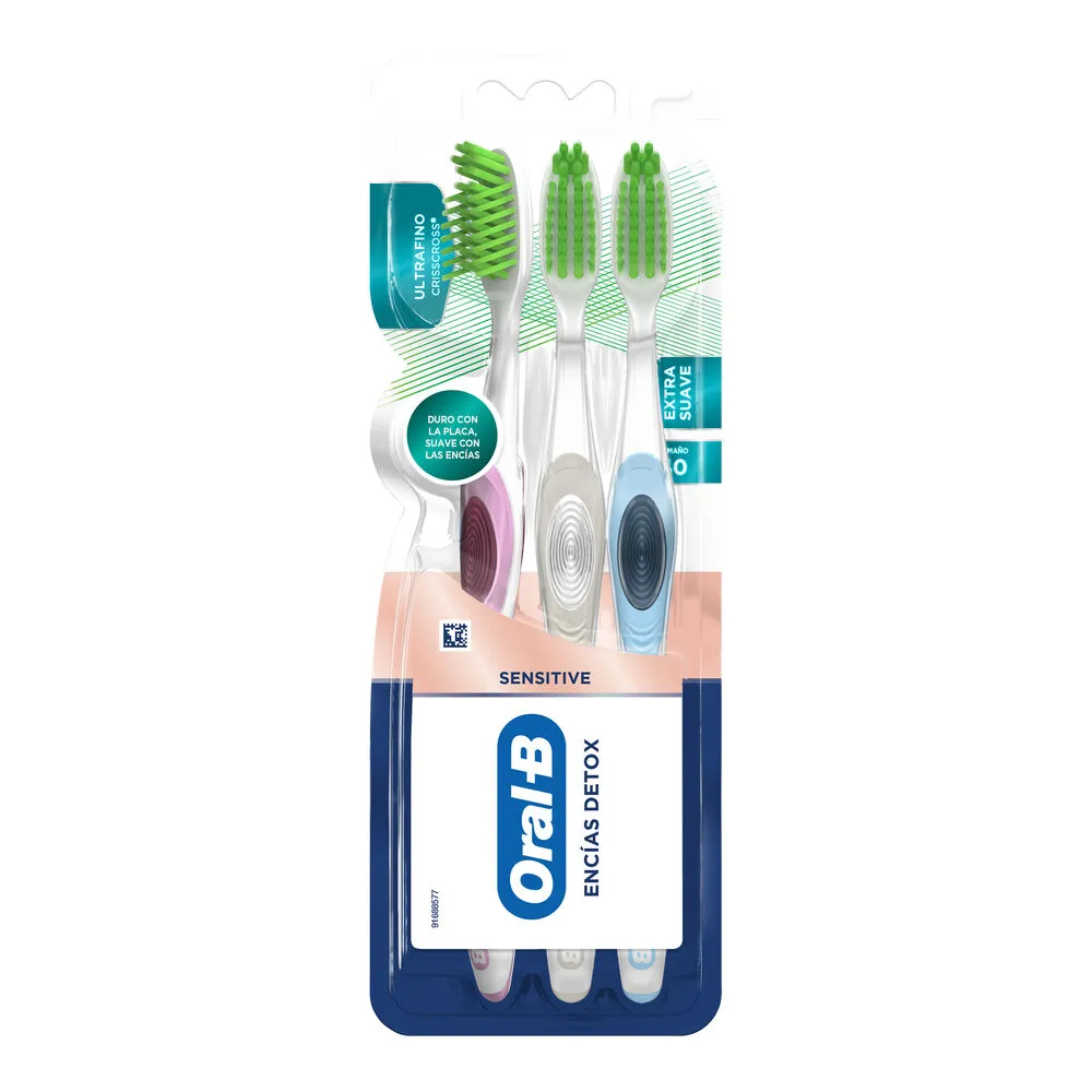 Cepillo Dental 3 Pack Detox Ultrafino Oral B 3 Pza