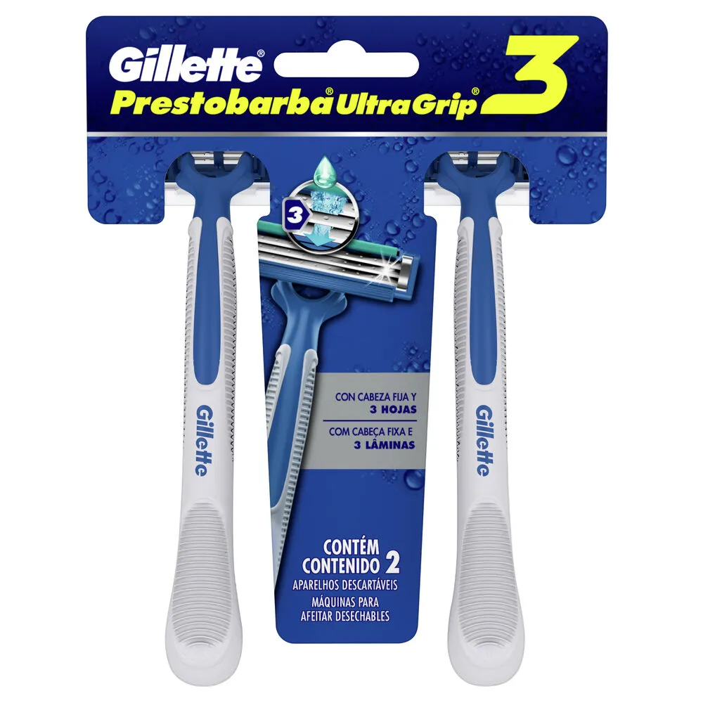 Rastrillo Desechable Prestobarba Ultragri Ultragrip 3 2 Pza