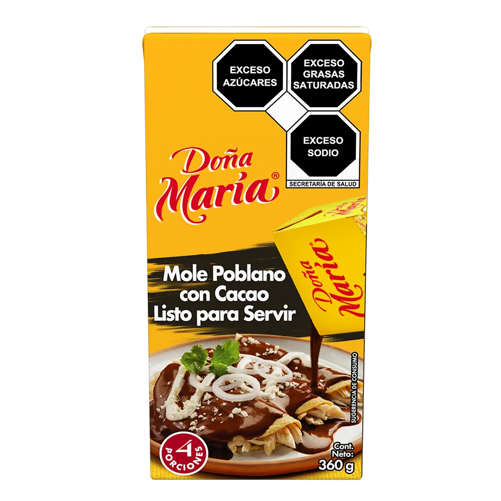 Mole Doña Maria poblano con cacao Listo para Servir 360 g