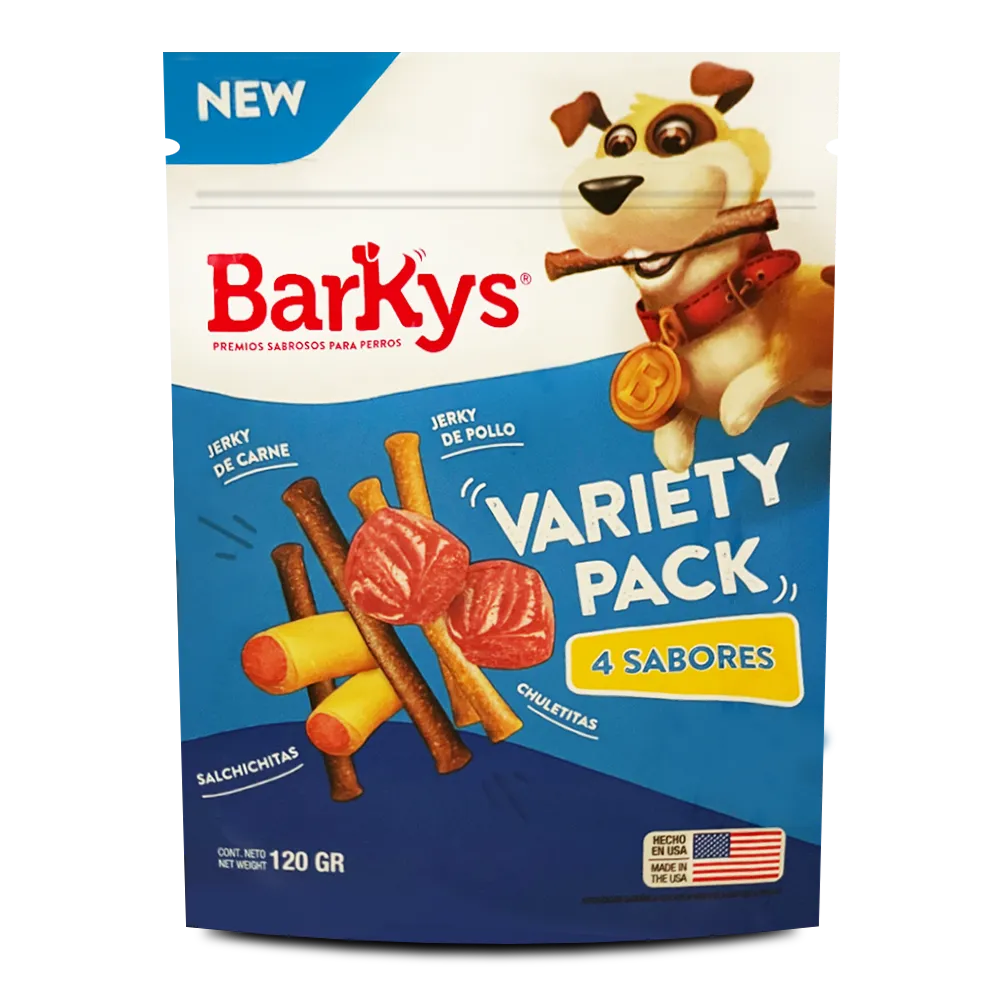 Botanas Para Perro Surtida 4 Variedades Barkys 120 g
