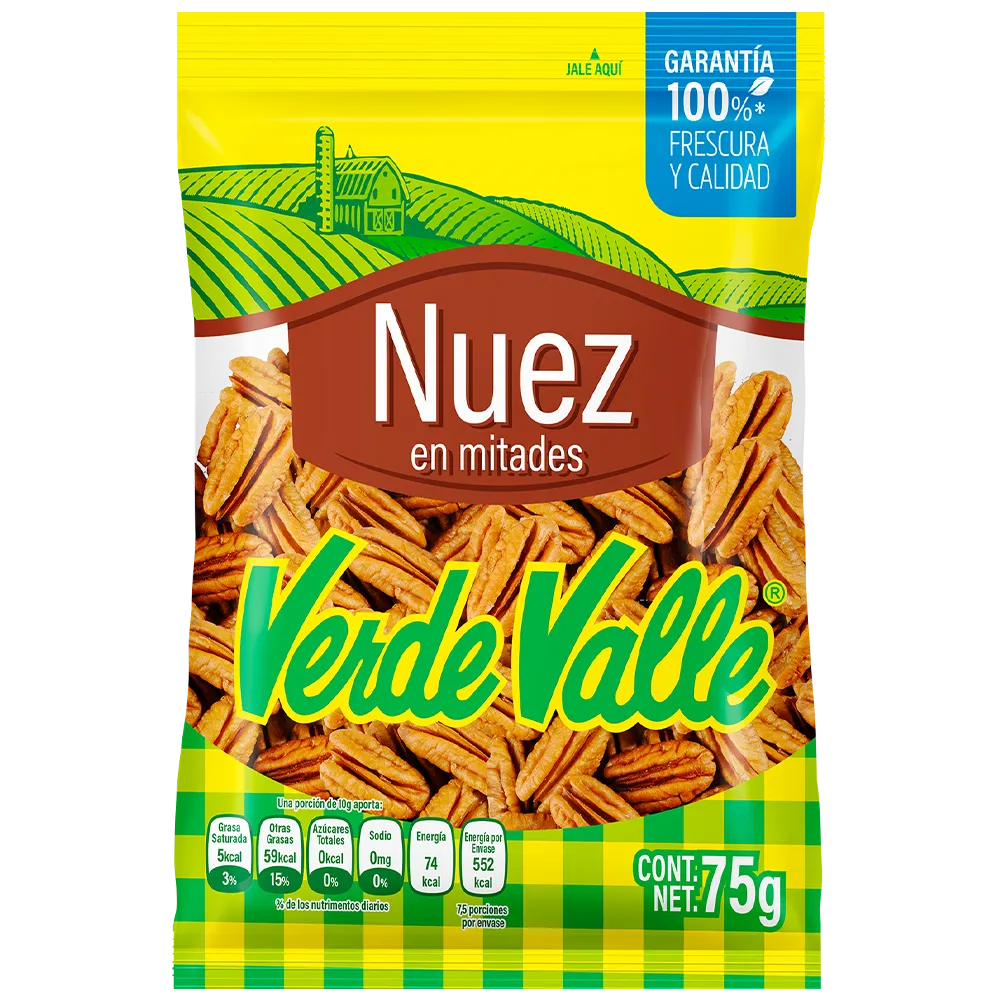 Nuez En Mitades Verde Valle 75 Gr