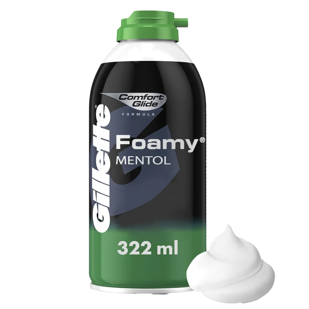 Espuma Para Afeitar Foamy Mentol Gillette 322 Ml