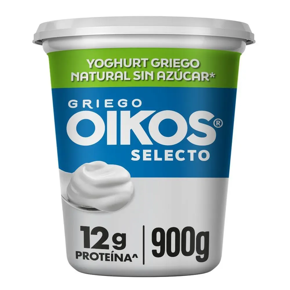 Yoghurt Batido Griego Natural Sin Azucar Oikos 900 g