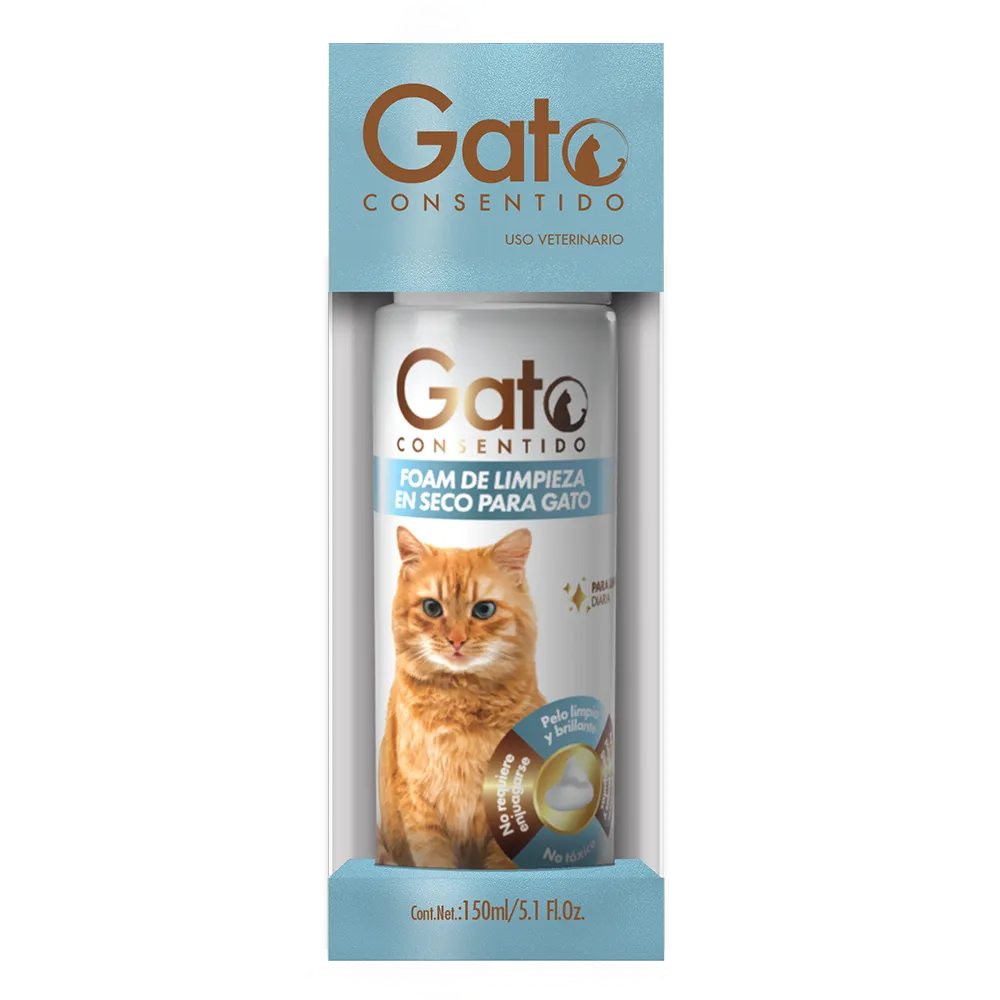 Shampoo En Seco Para Gato Gato Consentido 150 Ml