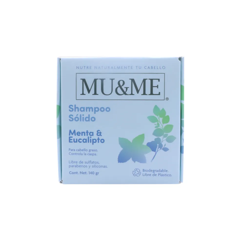 Shampoo Barra Menta & Eucalipto Mu-Me 140 g
