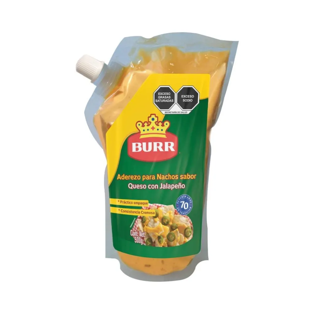 Aderezo Para Nachos Con jalapeño Burr 500 g