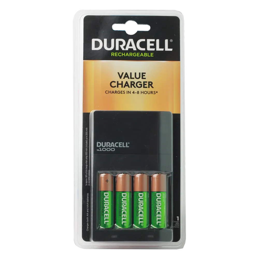 Cargador Con 4 Pilas Aa Duracell 1 Pz