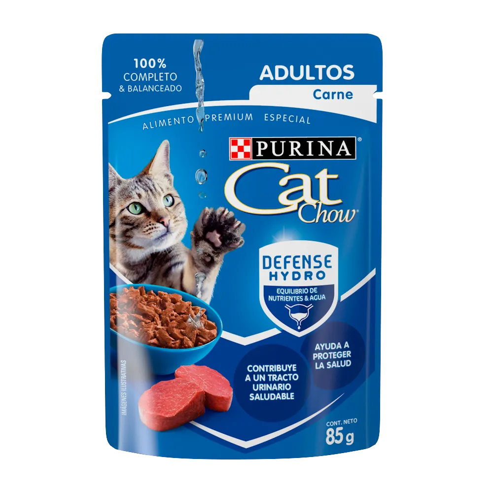Alimento Humedo Premium Para Gato Carne Cat Chow 85 g