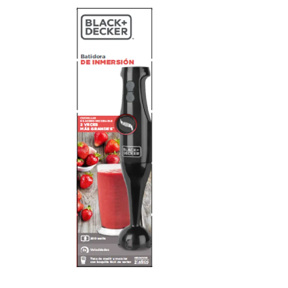BATIDORA DE INMERSION HB2400B NEGRO BLACK + DECKER 1 PIEZA