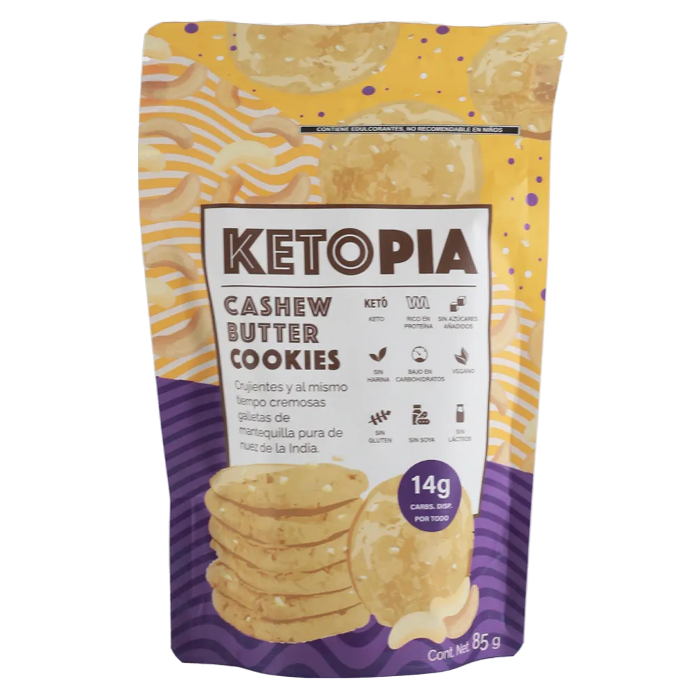 GALLETA KETO MANTEQUILLA KETOPIA 85 GRAMOS