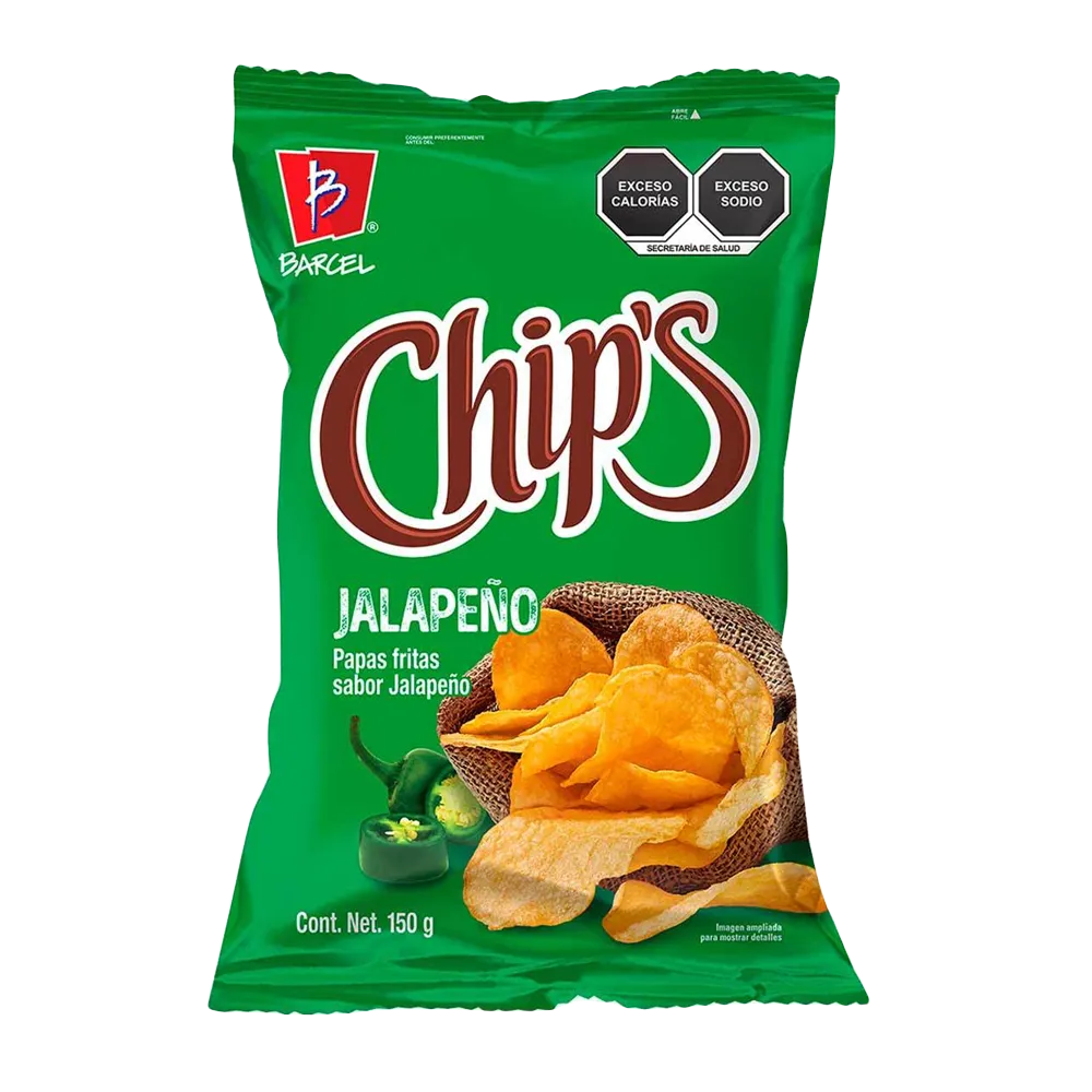 Chips Papas Jalapeño Barcel 150 g