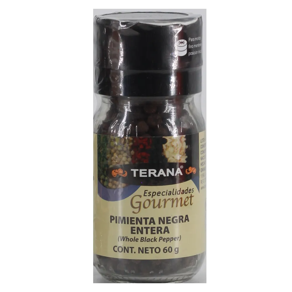 Molino Pimienta Negra Frasco Terana 60 Gr