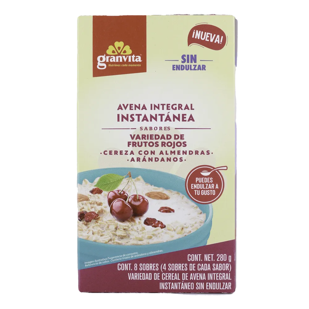 Avena Instantanea Frutos Rojos Granvita 280 Gr