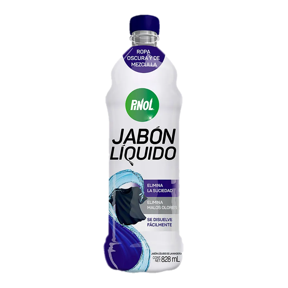 Jabon Liquido ropa oscura y mezclilla Pinol 828 ml